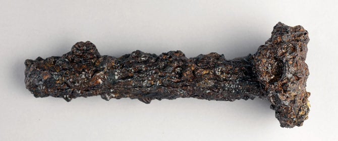 The chisel used by the builders of the Great Wall. Photo: Clara Amit, Antiquities Authority