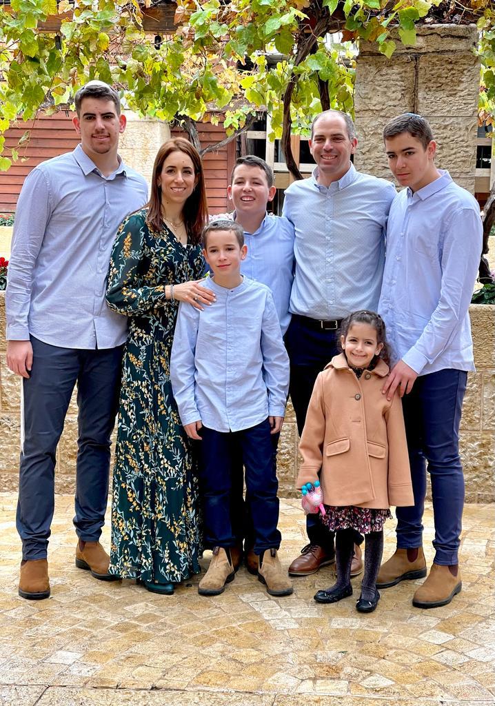 The Feldman family at a bar mitzvah in the city of David