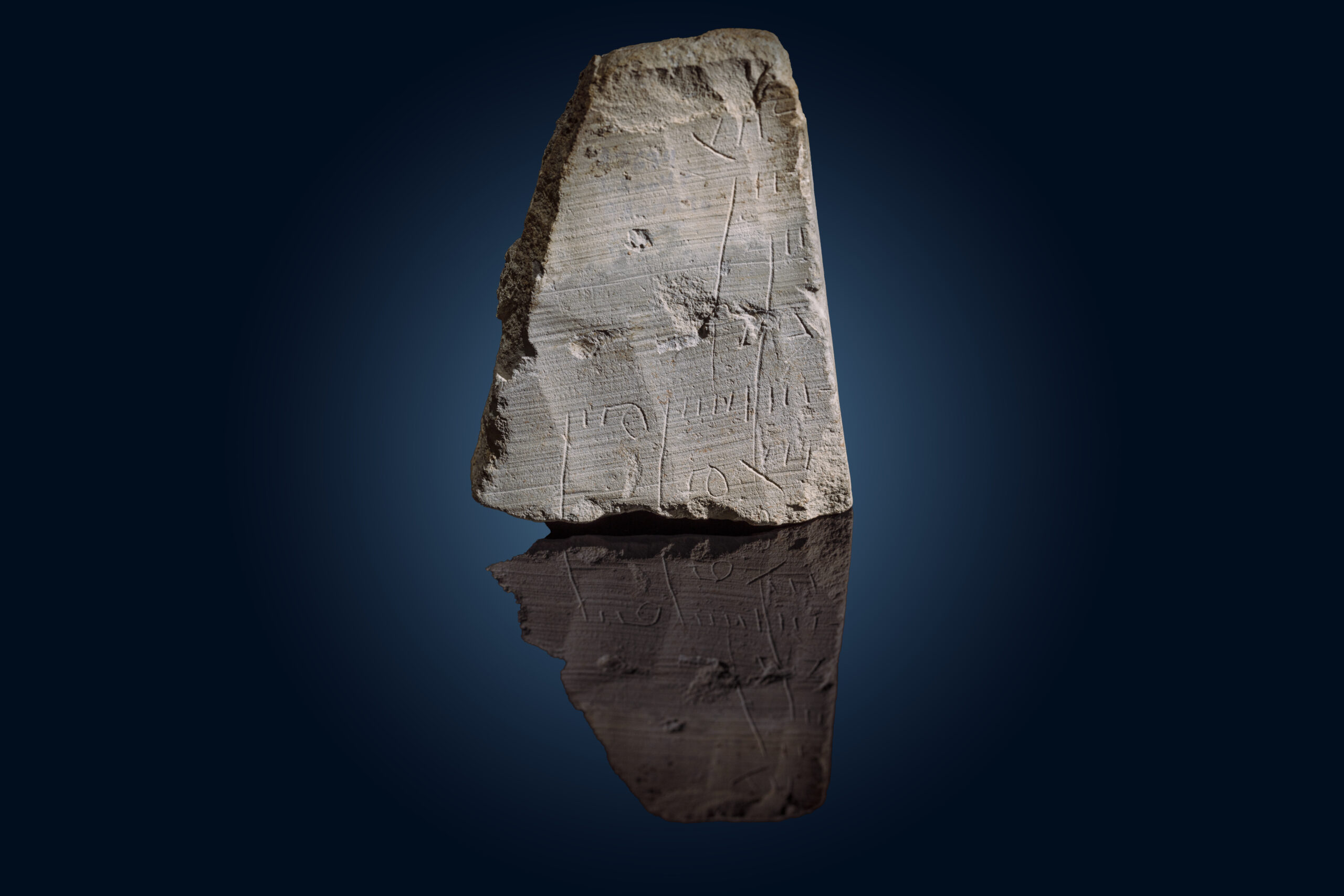 The inscription carrying the financial record. Photo: Eliyahu Yanai, City of David.